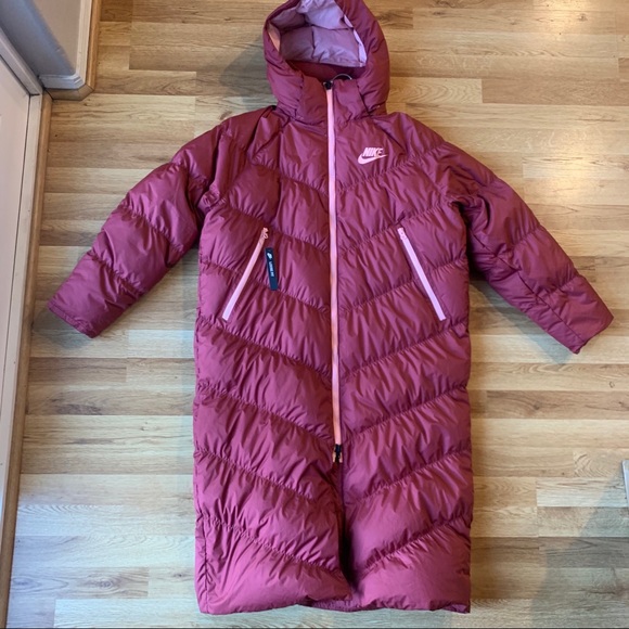 Nike Down Filled Parka Long Cedar Bleached Coral - Picture 3 of 6